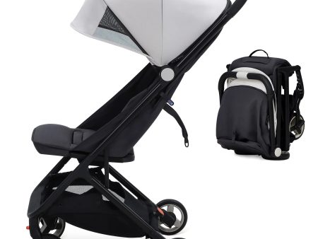 Lightweight Stroller, Compact One-Hand Fold Travel Stroller for Airplane Friendly, Reclining Seat and Canopy Fashion