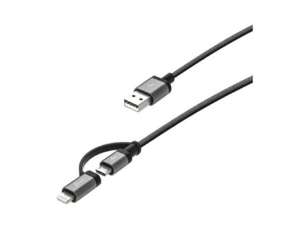 j5create Micro-USB Cable with Lightning Adapter (2-in-1)-Black color Online Sale