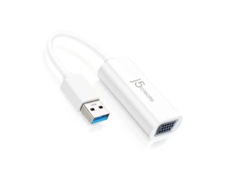 j5create USB 3.0 to VGA Slim Display Adapter (White) Sale